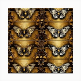 Gold Butterflies 1 Canvas Print