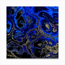 Blue And Gold Abstract Painting Toile