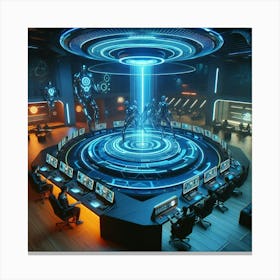 Futuristic Office 10 Canvas Print