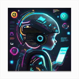 Futuristic Child Canvas Print