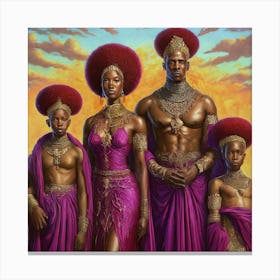 African Family Canvas Print