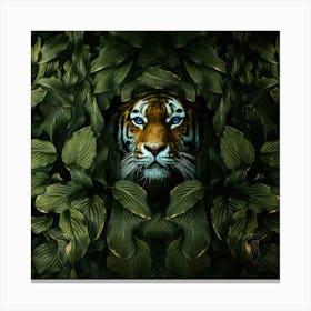 Tiger In The Jungle Canvas Print