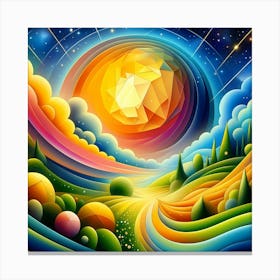 Colorful Landscape Canvas Print