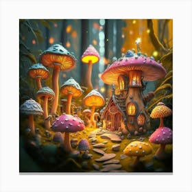 Fairy House In The Forest 3 Canvas Print