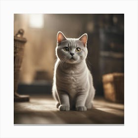 British Shorthair Cat 2 Canvas Print