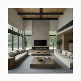 Modern Living Room 32 Canvas Print