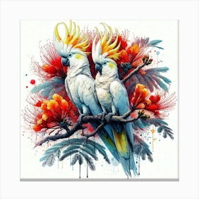 Two Cockatoos Canvas Print
