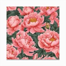 Pink peony Canvas Print