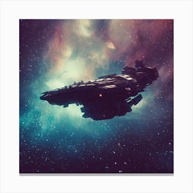Spaceship In Space 2 Canvas Print