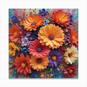 Colorful Flowers 3 Canvas Print