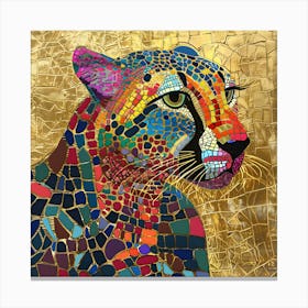 Mosaic Leopard Canvas Print