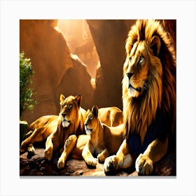 Lions Canvas Print