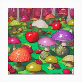 Mushroom Forest 1 Canvas Print