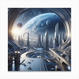 Futuristic City 151 Canvas Print