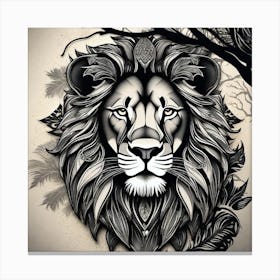 Lion Head 29 Canvas Print