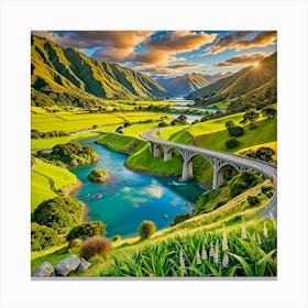 New Zealand Landscape Canvas Print