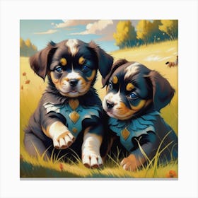 Playful Puppies Canvas Print