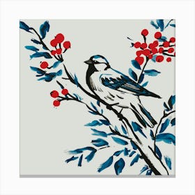 Bird On A Branch 1 Canvas Print