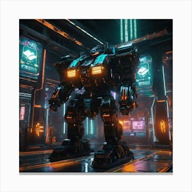 Futuristic Robot yun Canvas Print