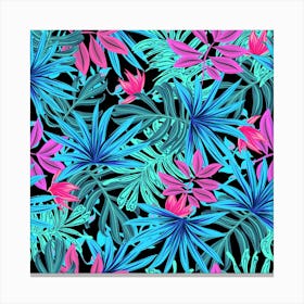 Tropical Leaves Seamless Pattern Leaves Tropical Plant Canvas Print