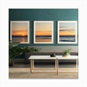 Sunrise Over The Ocean Canvas Print