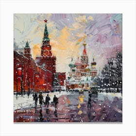 Moscow In Winter Canvas Print