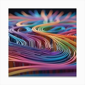 Rainbow Wires Canvas Print