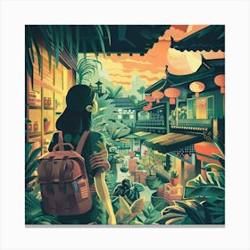 Chinese City Canvas Print