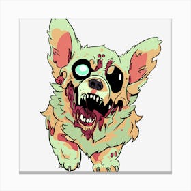 Zombie Corgi Canvas Print