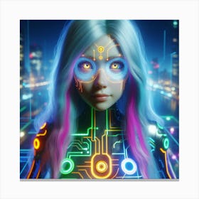 Futuristic Girl 4 Canvas Print