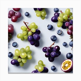 Grapes And Blueberries Canvas Print