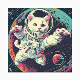 Cat In Space 11 Canvas Print