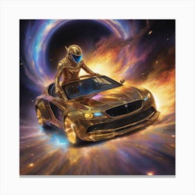 Magical Space Car Canvas Print