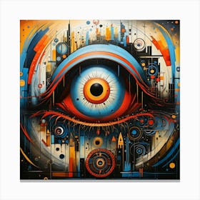 Eye Of The City Abstract Alchemy Art Print Canvas Print