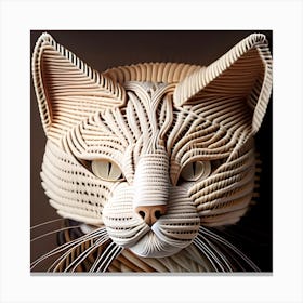 Offwhitewovencat Canvas Print