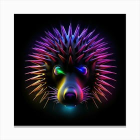 Neon Hedgehog 4 Canvas Print