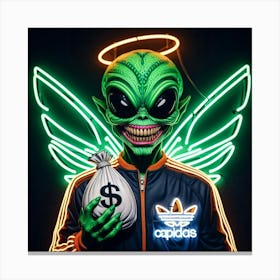 Alien Money Bag Canvas Print