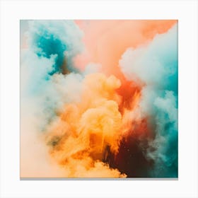 Colorful Smoke Holi Canvas Print