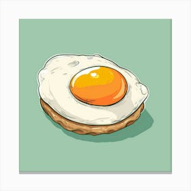 Egg On A Biscuit Canvas Print