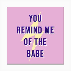 You Remind Me Of The Babe IV Canvas Print