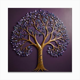 Leonardo Lightning Purple Prosperity Tree Art 2 Canvas Print