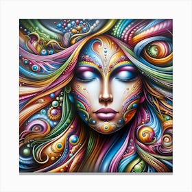 Psychedelic Woman Canvas Print