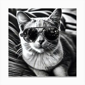 Cat In Sunglasses 27 Canvas Print