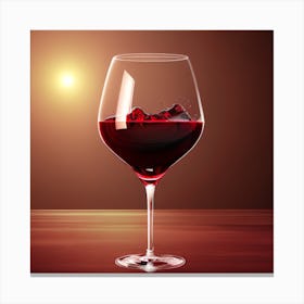 Red Wine In A Glass Canvas Print