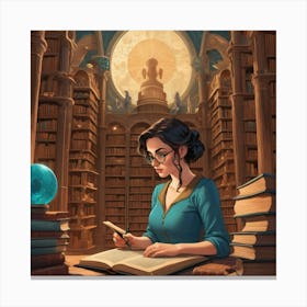 The Young Librarian 63 Canvas Print