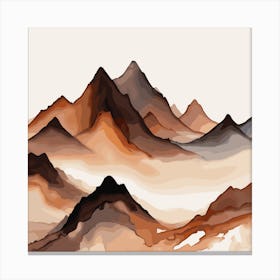 Watercolor Mountains 6 Canvas Print