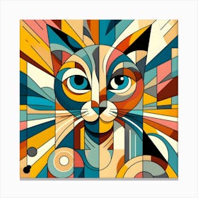 Abstract Cat Painting 11 Canvas Print