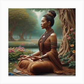 Buddha In Meditation 1 Canvas Print