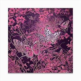 Pink Butterflies 2 Canvas Print