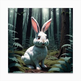 Rabbit In The Forest 16 Canvas Print